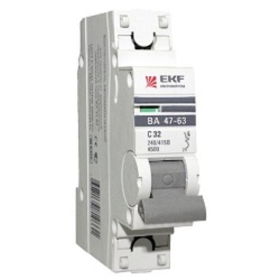 Автоматический выключатель ВА 47-63 6кА, 1P 20А (B) EKF PROxima