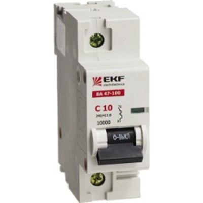 Автоматический выключатель ВА 47-100, 1P 125А (C) 10kA EKF