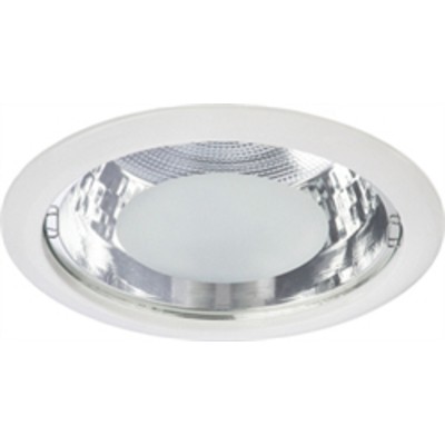 Светильник TL08-09 1*E27 downlight (излучающий вниз), ø225, отражатель - зеркальный алюминий, рассеиватель - матовое стекло по центру, керамич. патрон с цоколем Е27