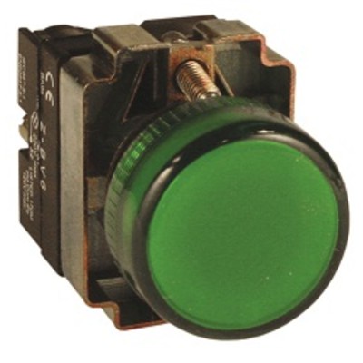 Лампа сигнальная BV63 зеленая EKF