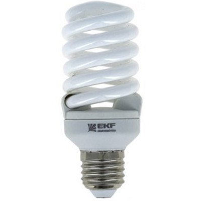 Лампа 15W энергосберегающая FS-спираль  2700K E14 10000h EKF Simple FS-T2-15-827-E14