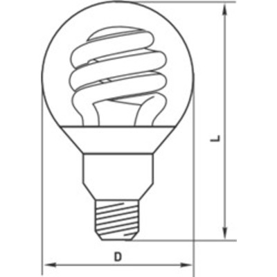Лампа 15W энергосберегающая SP-шар 15W 6500K Е14 10000h EKF SP-T3-15-865-E14