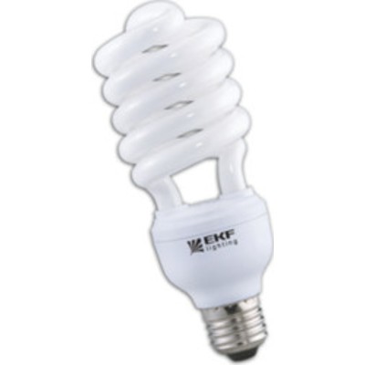Лампа 30W энергосберегающая HS-полуспираль 30W 6500K E27 10000h EKF HS-T3-30-865-E27
