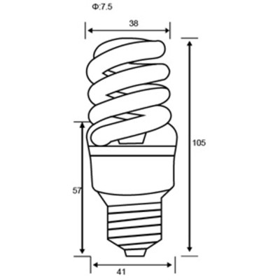 Лампа 15W энергосберегающая VITOONE/ZEN/15W/E27/4000K/T2/SPIRAL/CFL VITO