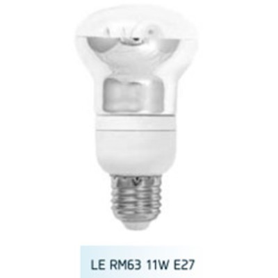 Лампа 9W энергосберегающая LE RM63 11W E27 4200 Leek