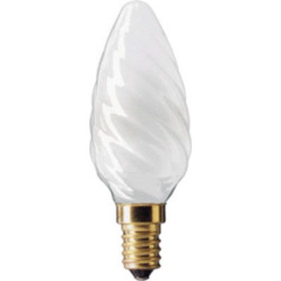 Лампа свеча витая 60W TC1  220V Е-14 матовая GE 