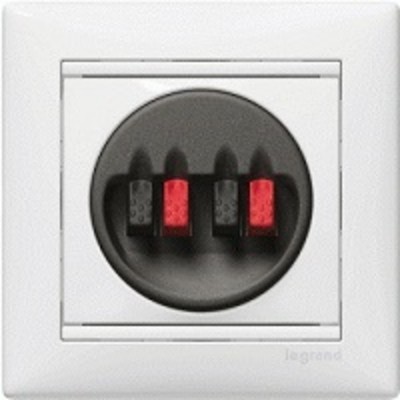 РОЗЕТКА ДЛЯ КОЛОНОК - VALENA - ДВОЙНАЯ - БЕЛЫЙ LEGRAND 