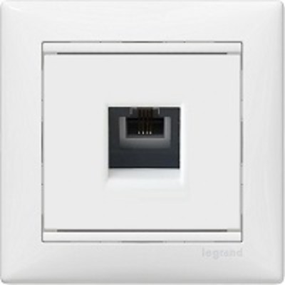 ТЕЛЕФОННАЯ РОЗЕТКА - VALENA - RJ 11 - 4 КОНТАКТА - 1 ВЫХОД - БЕЛЫЙ LEGRAND 