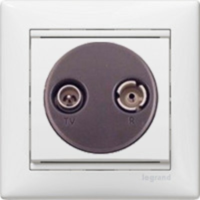 РОЗЕТКА TV-FM - VALENA - ЗВЕЗДА - 1.5 ДБ - 862 МГЦ - БЕЛЫЙ LEGRAND 