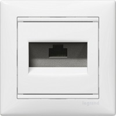 ИНФОРМАЦИОННАЯ РОЗЕТКА - VALENA - RJ 45 - КАТЕГОРИЯ 6 - UTP - 1 ВЫХОД - НА ЗАХВАТАХ - БЕЛЫЙ LEGRAND 