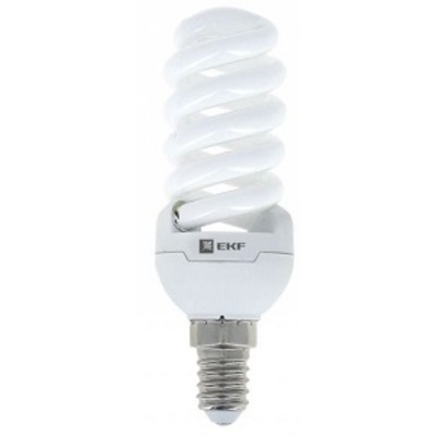 Лампа 15W энергосберегающая FS8-спираль  2700K E14 8000h EKF Simple EKF FS8-T2-15-827-E14